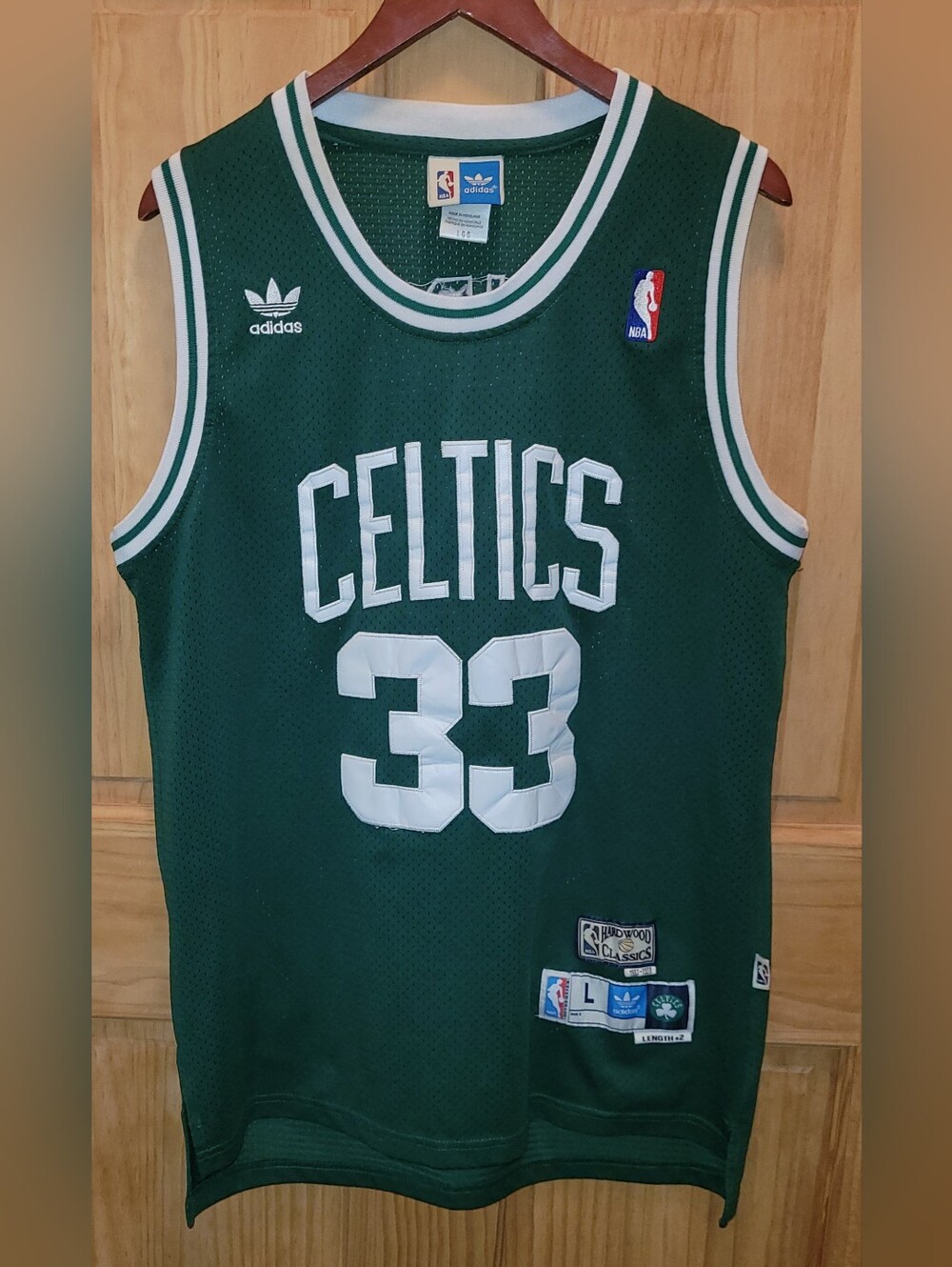 Adidas NBA Boston Celtics Larry Bird #33 Hardwood Classics Jersey Large